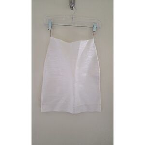 Herve Leger Idrissa Textured White Mini Skirt Size M